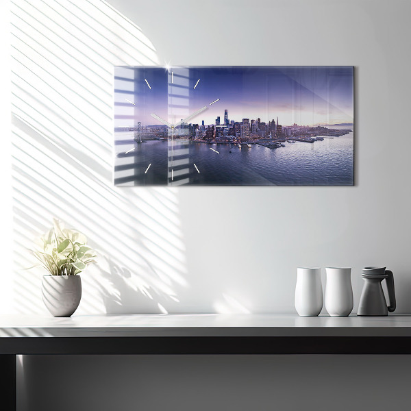 Horizontal wall clock View of San Francisco