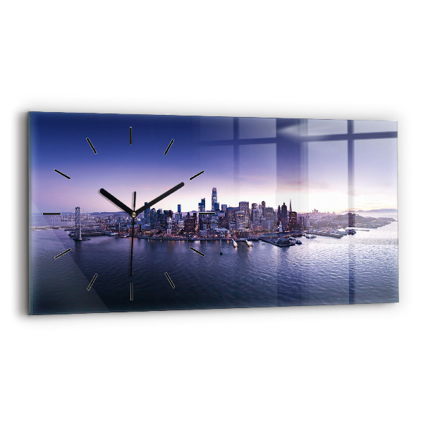 Horizontal wall clock View of San Francisco