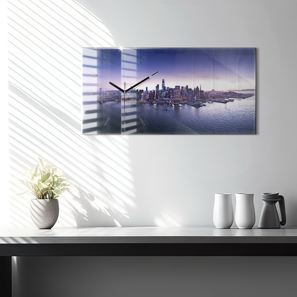 Horizontal wall clock View of San Francisco
