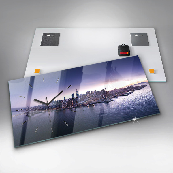 Horizontal wall clock View of San Francisco