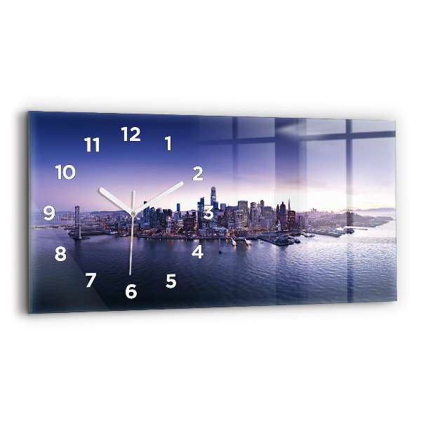 Horizontal wall clock View of San Francisco