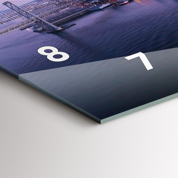 Horizontal wall clock View of San Francisco