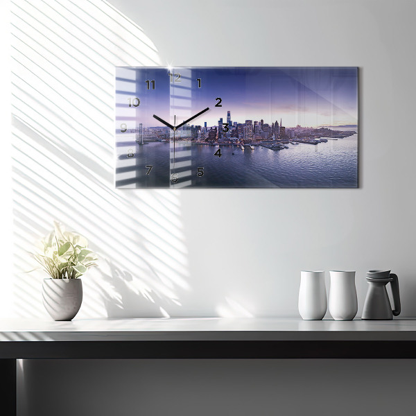 Horizontal wall clock View of San Francisco