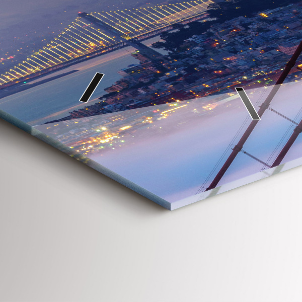 Horizontal wall clock San Francisco Bridge