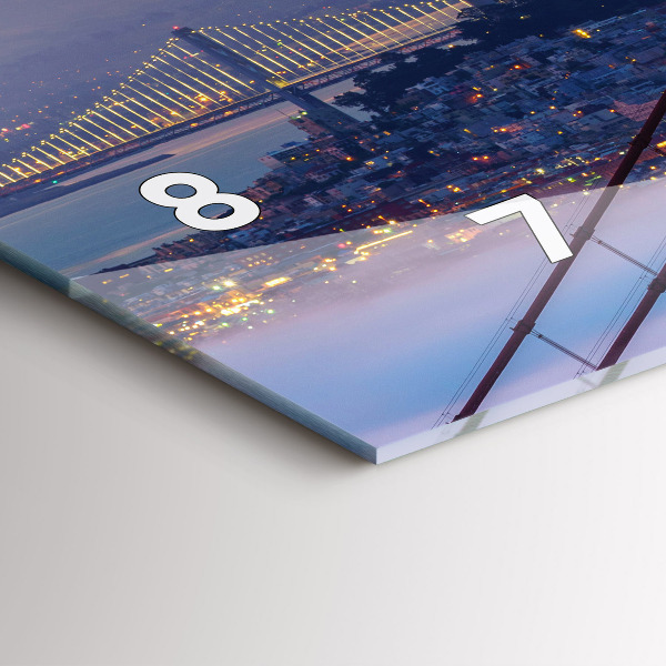 Horizontal wall clock San Francisco Bridge