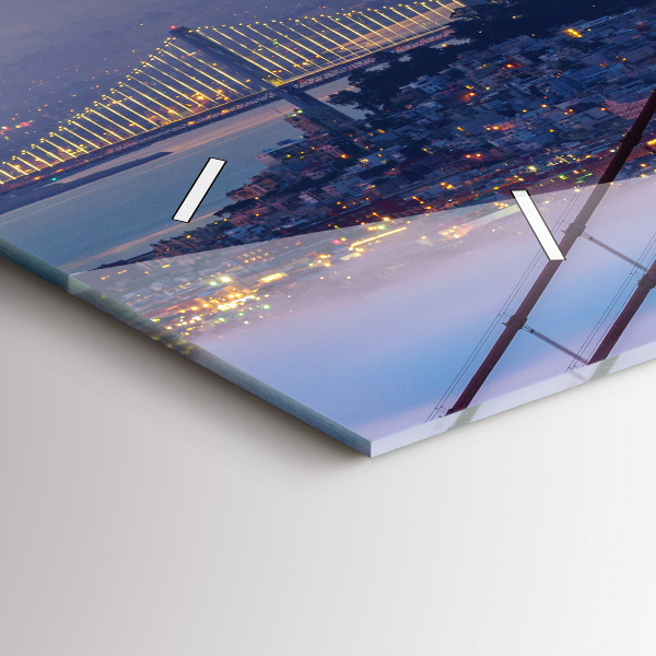 Horizontal wall clock San Francisco Bridge