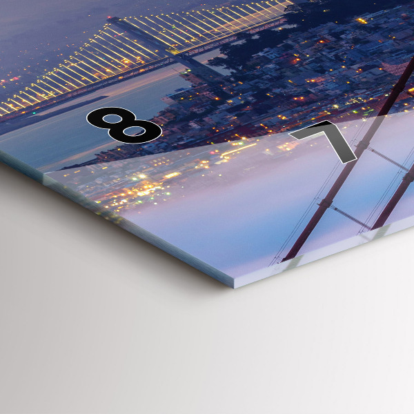 Horizontal wall clock San Francisco Bridge