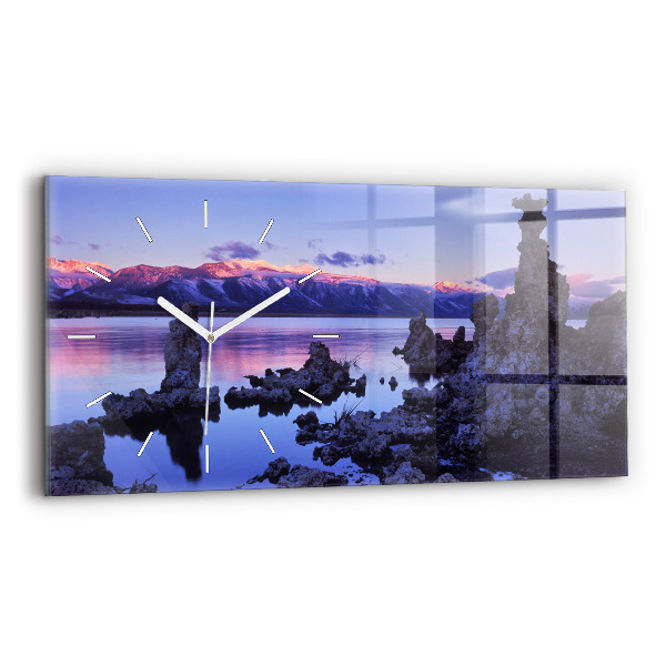 Horizontal wall clock Lake California