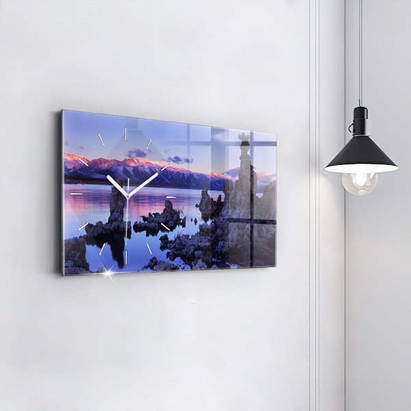 Horizontal wall clock Lake California
