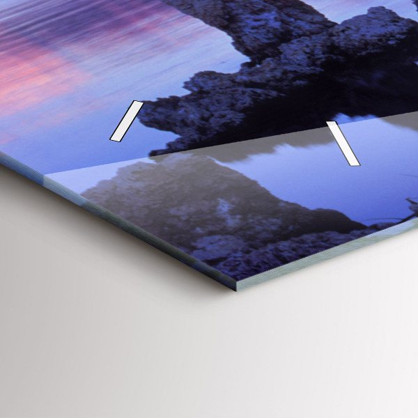 Horizontal wall clock Lake California