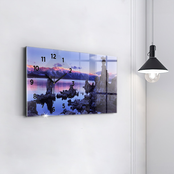 Horizontal wall clock Lake California