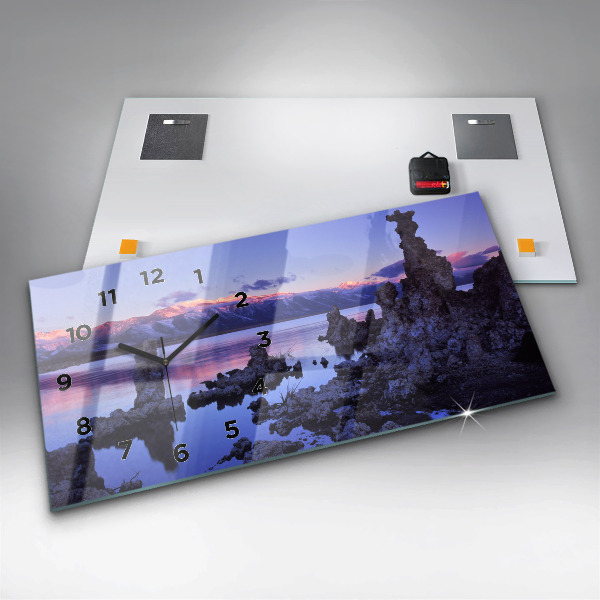 Horizontal wall clock Lake California
