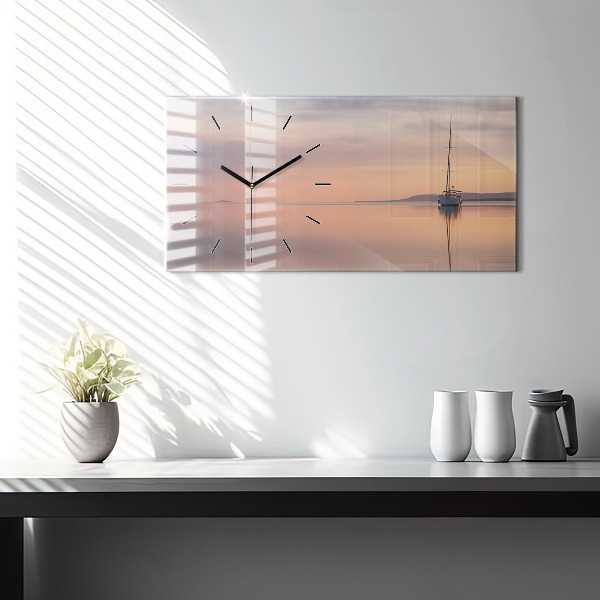 Horizontal wall clock Lake Balaton USA