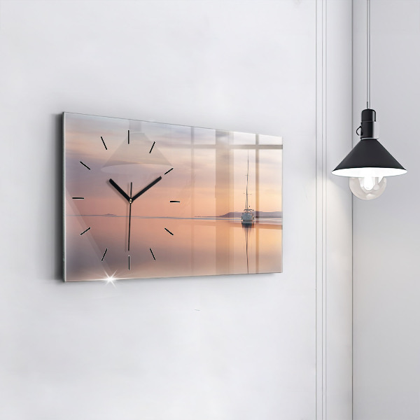 Horizontal wall clock Lake Balaton USA