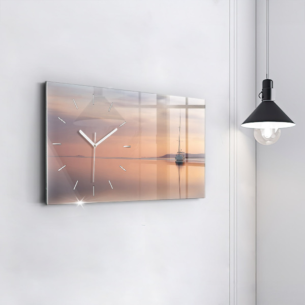 Horizontal wall clock Lake Balaton USA