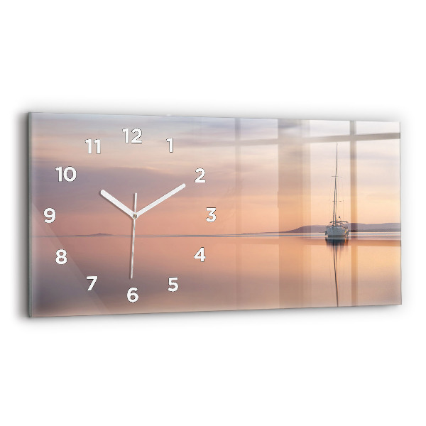 Horizontal wall clock Lake Balaton USA