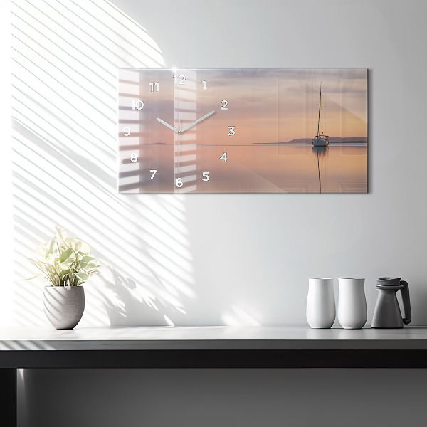 Horizontal wall clock Lake Balaton USA