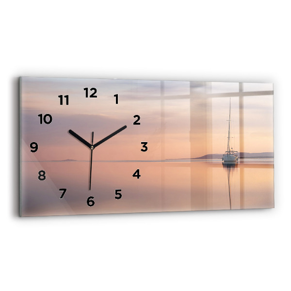 Horizontal wall clock Lake Balaton USA