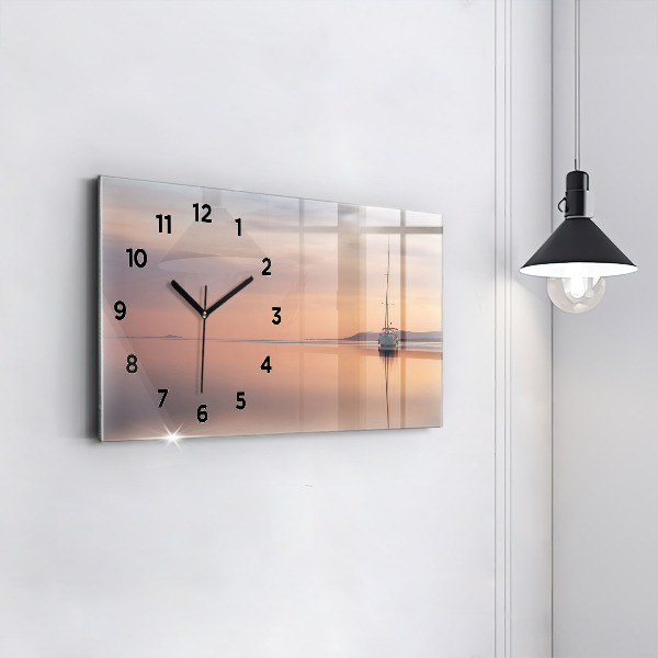 Horizontal wall clock Lake Balaton USA