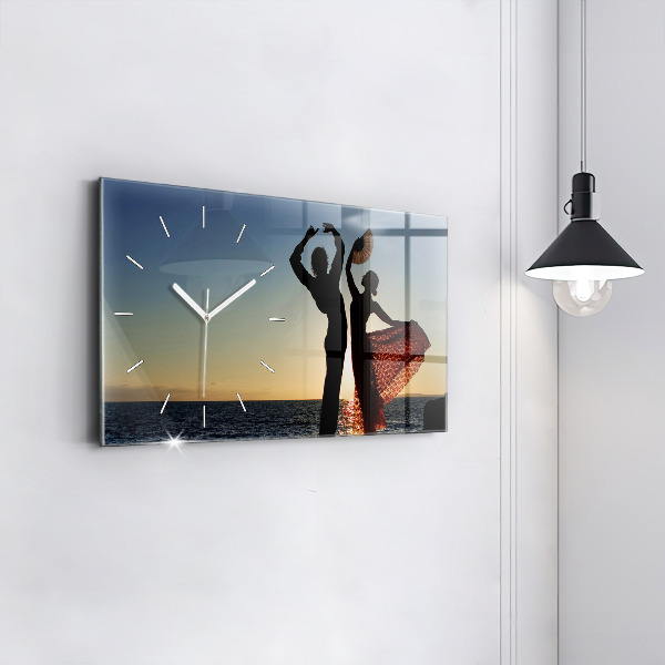 Horizontal wall clock Spanish Dance at Sea