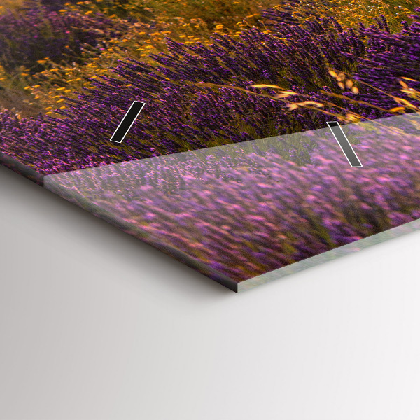 Horizontal wall clock Lavender meadow France