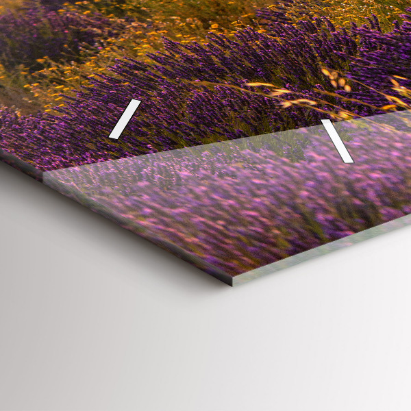 Horizontal wall clock Lavender meadow France