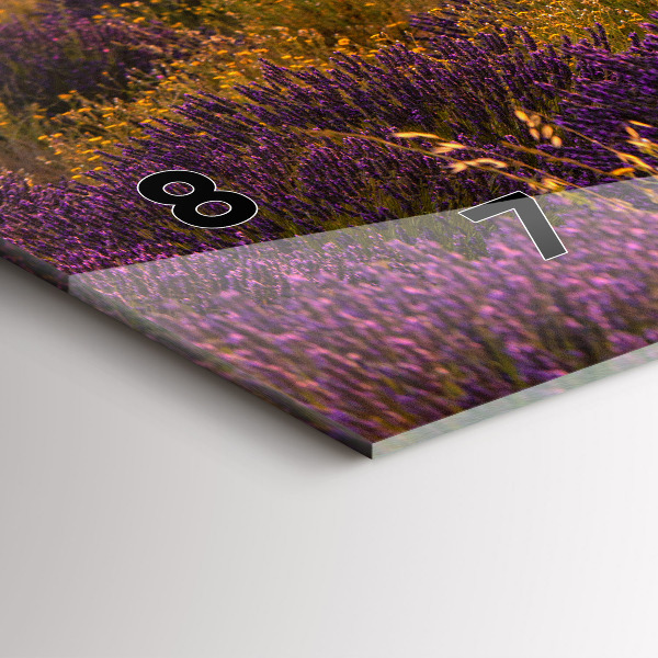 Horizontal wall clock Lavender meadow France