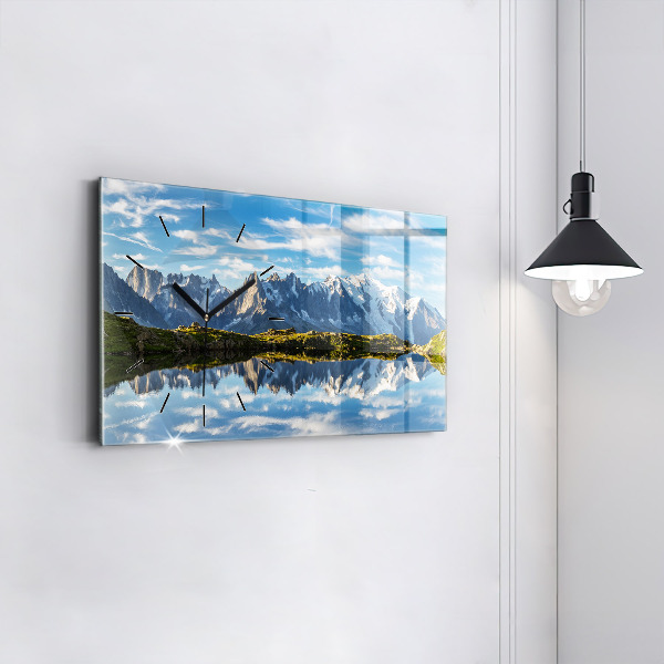 Horizontal wall clock Chamonix Valley, French Alps