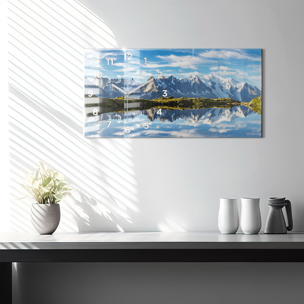 Horizontal wall clock Chamonix Valley, French Alps
