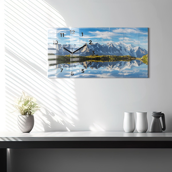 Horizontal wall clock Chamonix Valley, French Alps