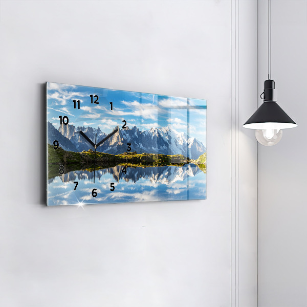 Horizontal wall clock Chamonix Valley, French Alps