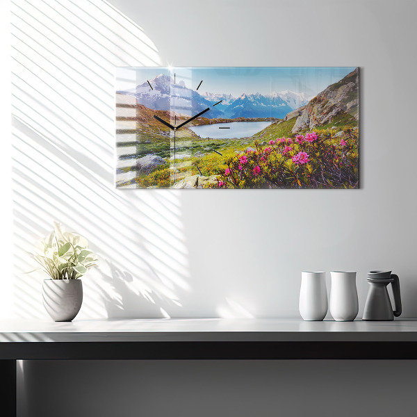 Horizontal wall clock Mont Blanc Glacier Chamonix