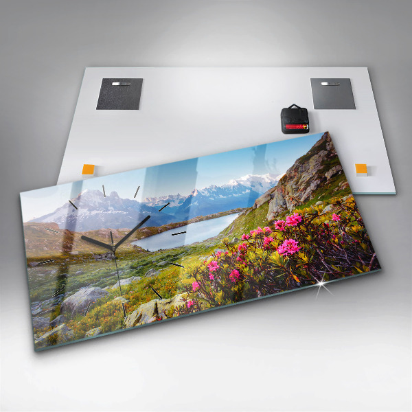 Horizontal wall clock Mont Blanc Glacier Chamonix