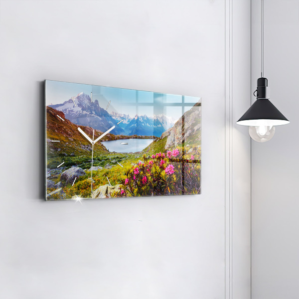 Horizontal wall clock Mont Blanc Glacier Chamonix