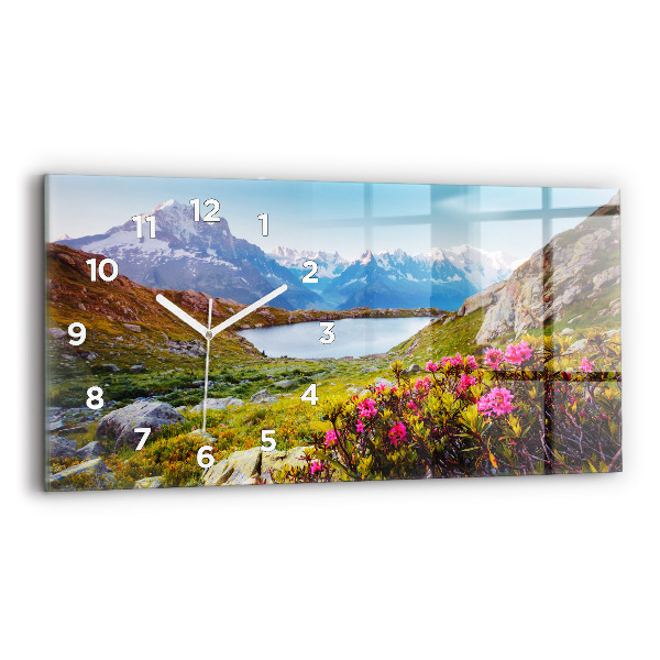 Horizontal wall clock Mont Blanc Glacier Chamonix
