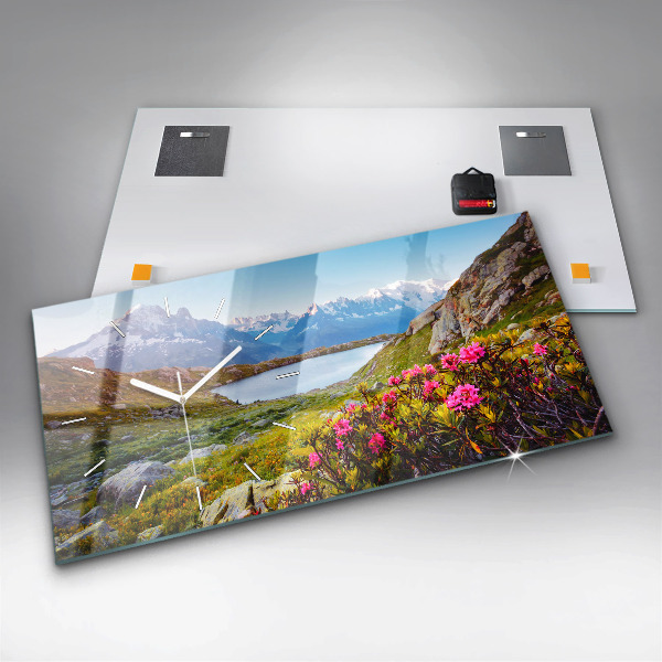 Horizontal wall clock Mont Blanc Glacier Chamonix