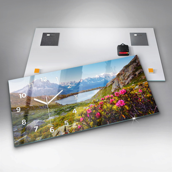 Horizontal wall clock Mont Blanc Glacier Chamonix