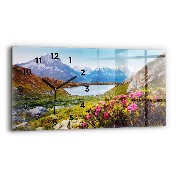 Horizontal wall clock Mont Blanc Glacier Chamonix