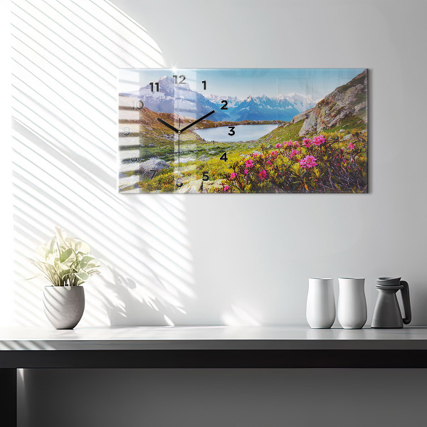Horizontal wall clock Mont Blanc Glacier Chamonix