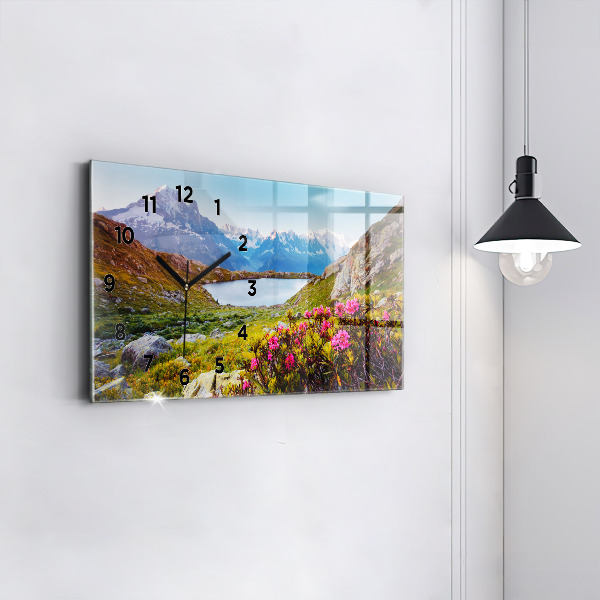 Horizontal wall clock Mont Blanc Glacier Chamonix
