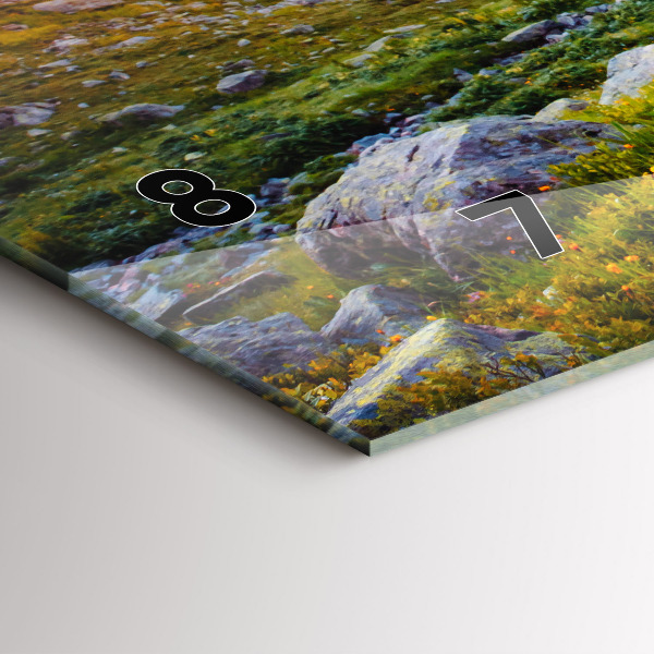 Horizontal wall clock Mont Blanc Glacier Chamonix