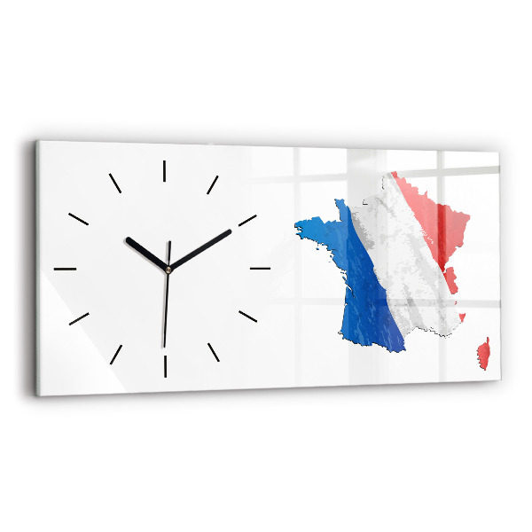 Horizontal wall clock Flag of France