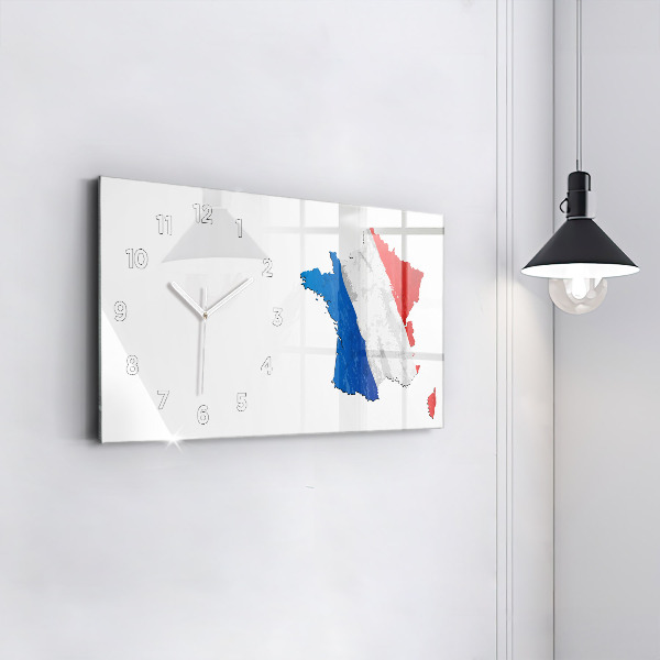 Horizontal wall clock Flag of France