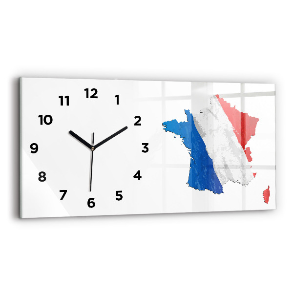 Horizontal wall clock Flag of France