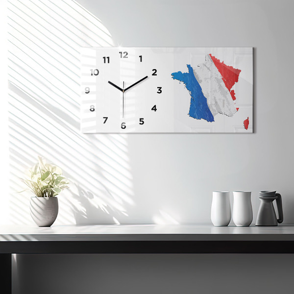 Horizontal wall clock Flag of France