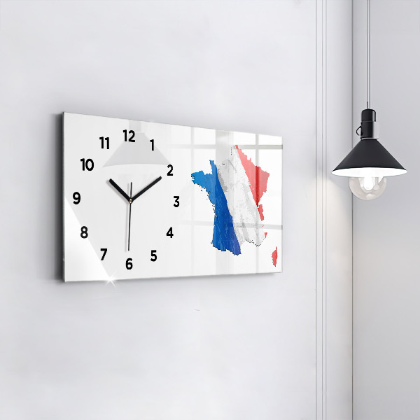 Horizontal wall clock Flag of France