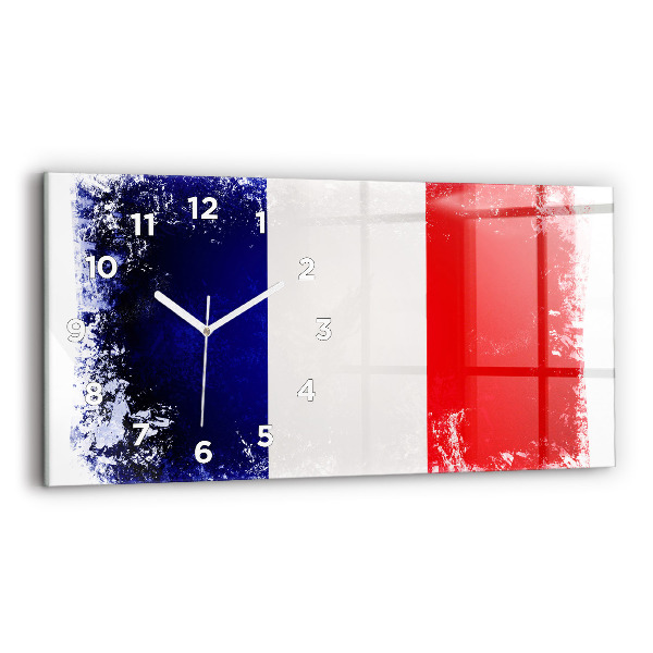 Horizontal wall clock Flag of France