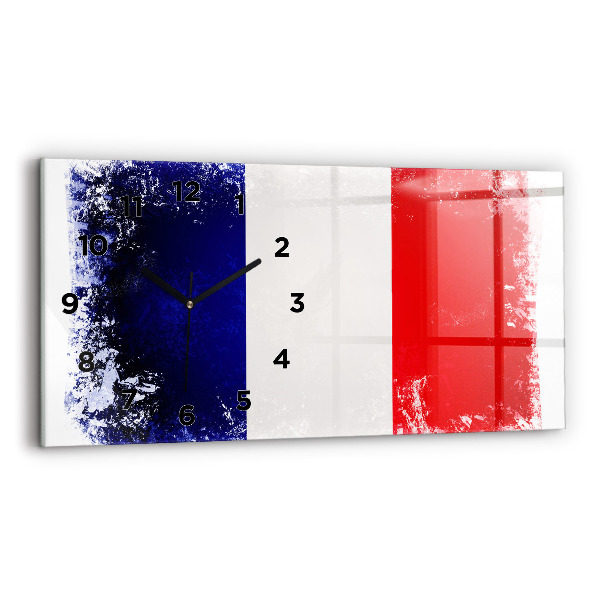 Horizontal wall clock Flag of France