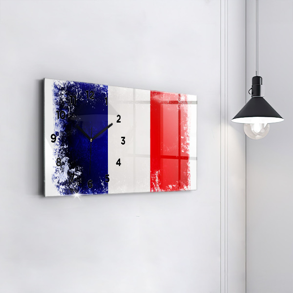Horizontal wall clock Flag of France
