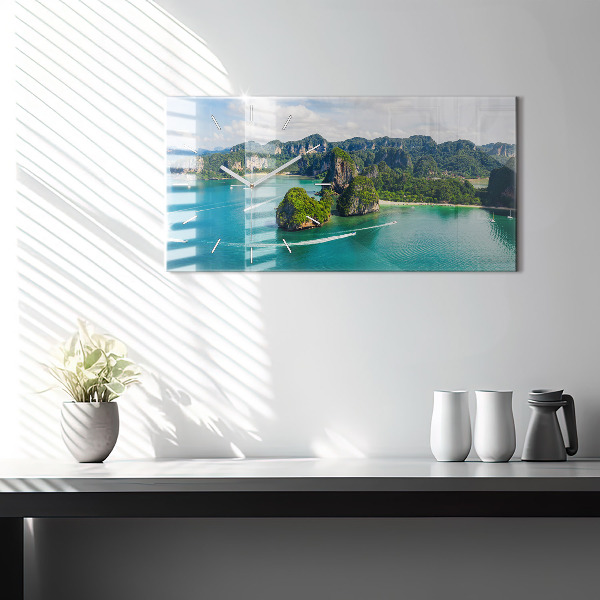 Horizontal wall clock Island in Thailand